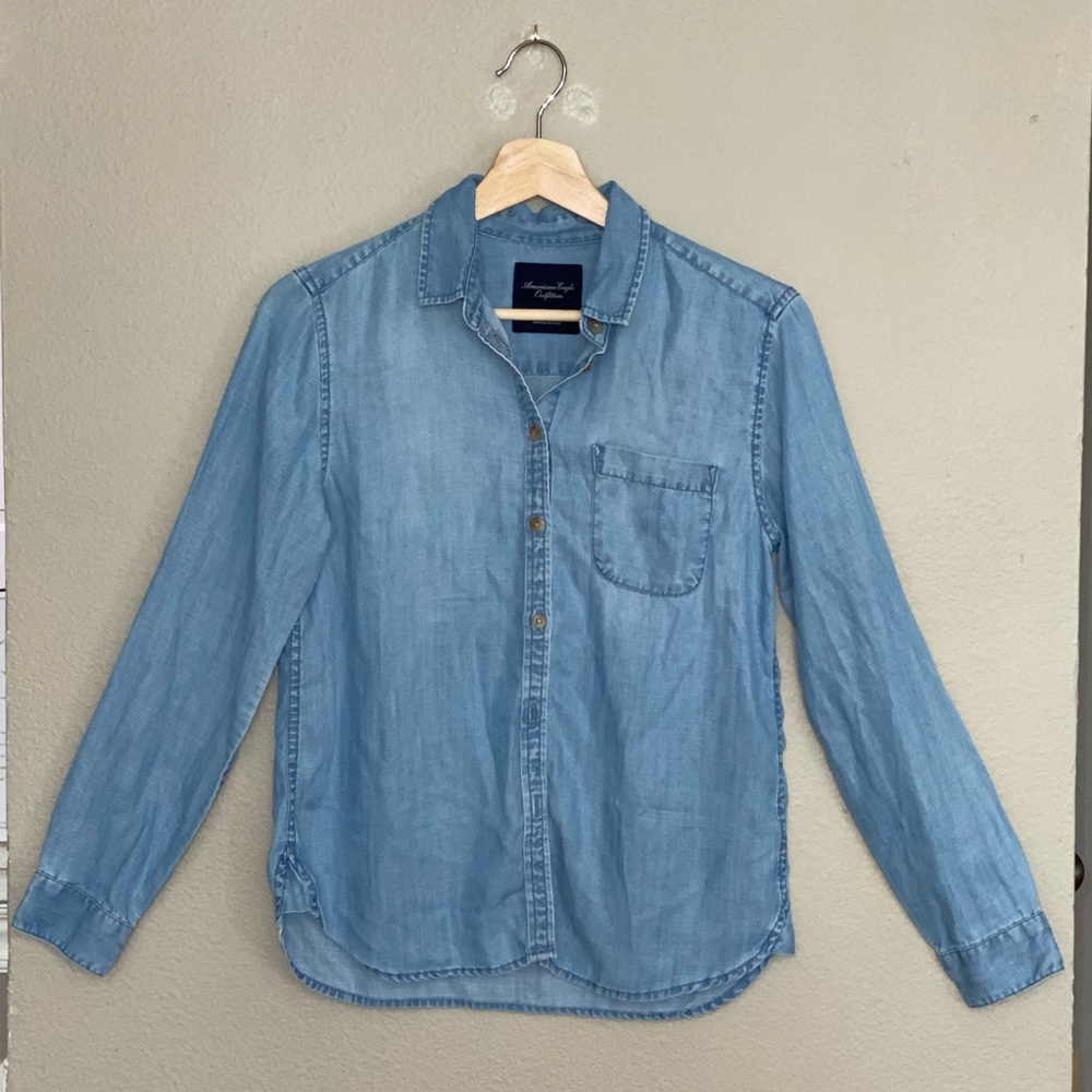 Blue jean button down long sleeve